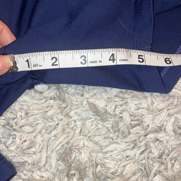 Adidas Dark Blue Shorts with Green Stripes Vintage Kids Large - Picture 9 of 9